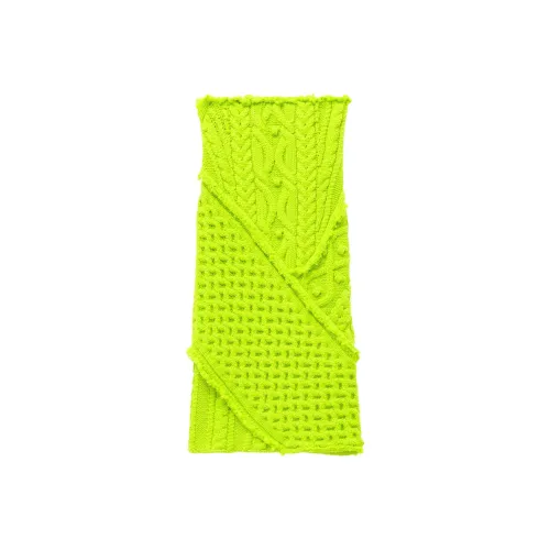 Alexander McQueen FW24 KNIT Длинная Юбка Женская Флуоресцентный Желтый