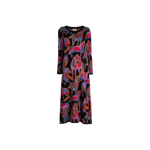 FARM Rio Длинное платье с длинными рукавами женское многоцветное