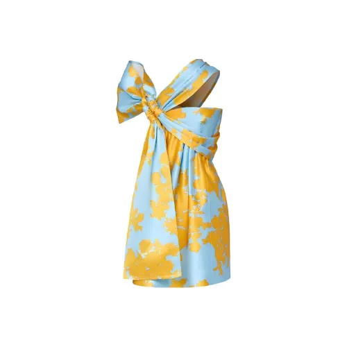 LOUIS VUITTON SS24 Короткое платье с короткими рукавами женское многоцветное