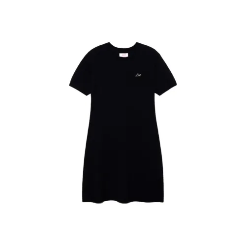 Lee Короткий рукав Платье Женское Черное