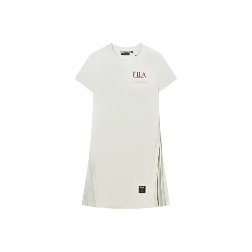 FILA x MIHARA YASUHIRO Короткий рукав Платье Женское Светлый Mist Серый