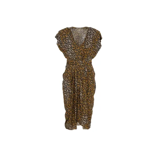 ISABEL MARANT Желто-коричневый Женские Короткие Платья с Рукавами