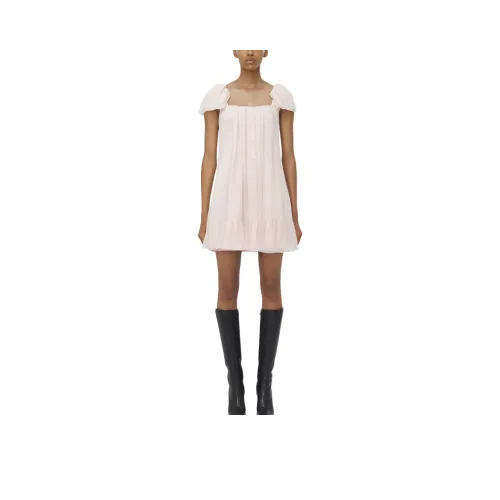 Alexander McQueen Короткий рукав платье женский белый