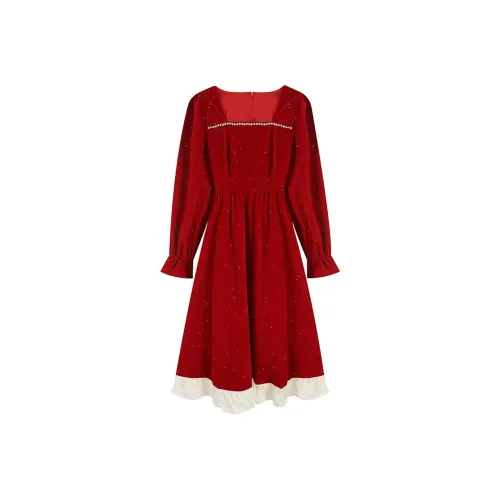 DATIANXIN Длинное платье с длинными рукавами женское