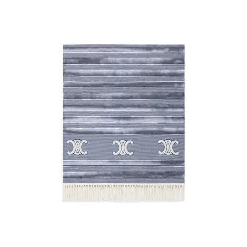 CELINE Хлопок Хлопковая ткань Вязаные шарфы Женские Морской синий