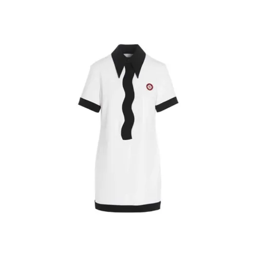 CASABLANCA Белое Женское Короткое Платье с Рукавами