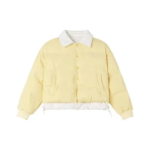 ECNR Хлопковый пуховик женский цвет желтый