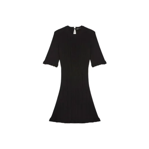 Maje Короткий рукав Платье Женское Черное