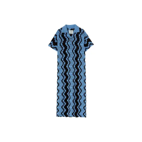 JIL SANDER Blue Женские Короткие Платья с Рукавами
