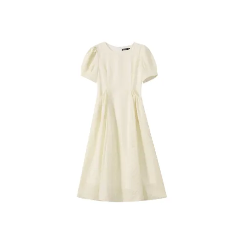 WESTLINK Короткое платье с короткими рукавами женское светло-желтое