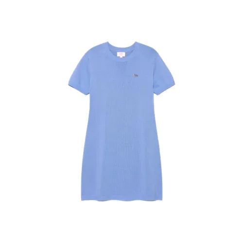 Lee Короткий рукав Платье Женское Небесно-голубой