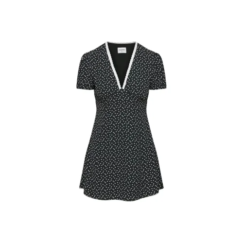 ARITZIA FW24 Sunday Best Mille Платье Короткий рукав Платье Женское Черный Белый Черный Белый