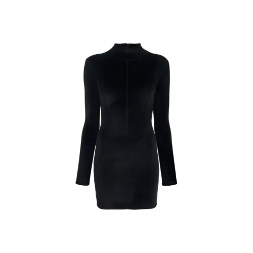 Alexander Wang Черные Женские Длинные Платья с Длинными Рукавами