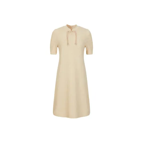 JZ. ANNAKRO Короткий рукав Платье Женское Абрикосовое
