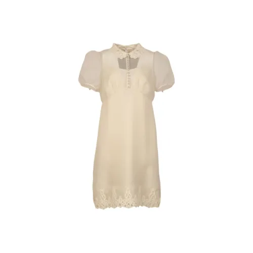 Caroline Короткий рукав Платье Женское Экрю
