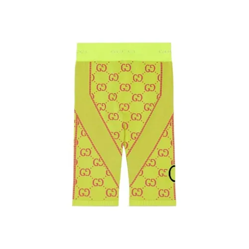 GUCCI Повседневные шорты женские неоновый желтый