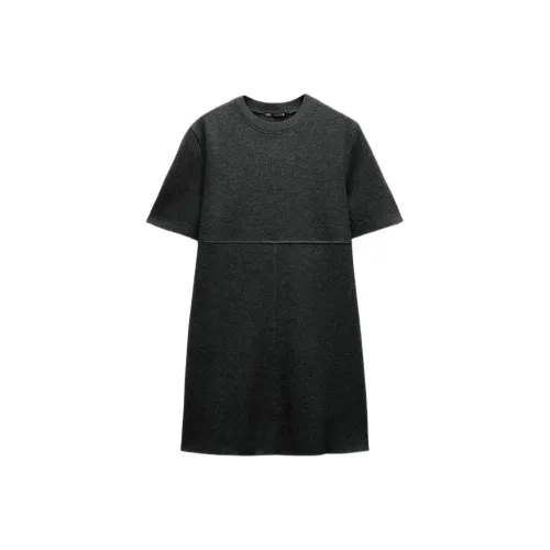 ZARA Короткое платье с короткими рукавами женское
