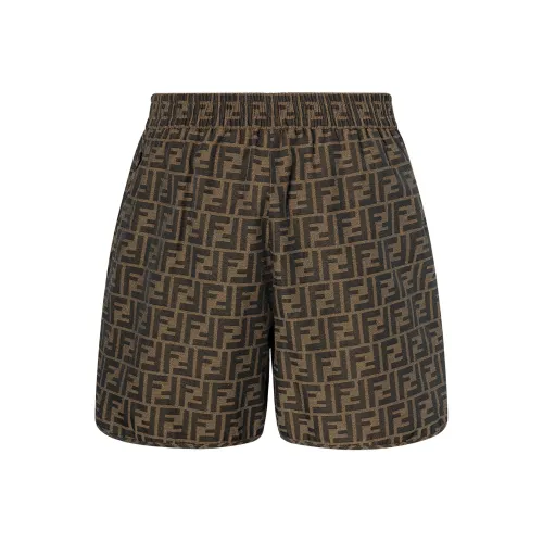 FENDI SS22 Повседневные шорты Женские Коричневый