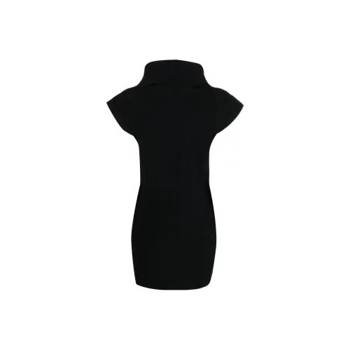 RICK OWENS Black Женские Короткие Платья с Рукавами