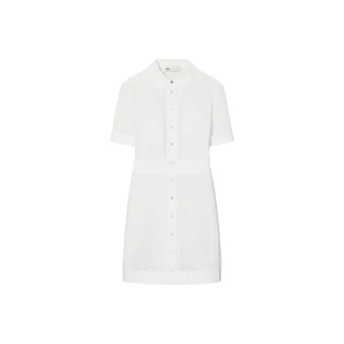 Tory Burch SS24 Короткое платье с короткими рукавами женское белое