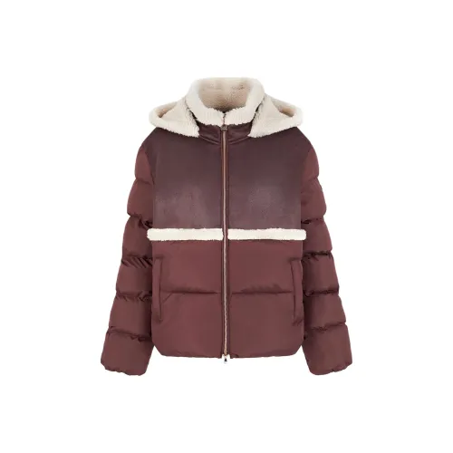 EMPORIO ARMANI Хлопковый пуховик женский красный