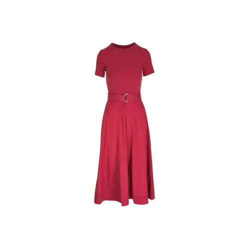 Veronica Beard Red Женские Короткие Платья с Рукавами