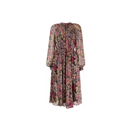 Polo Ralph Lauren Длинное платье с длинными рукавами женское красное