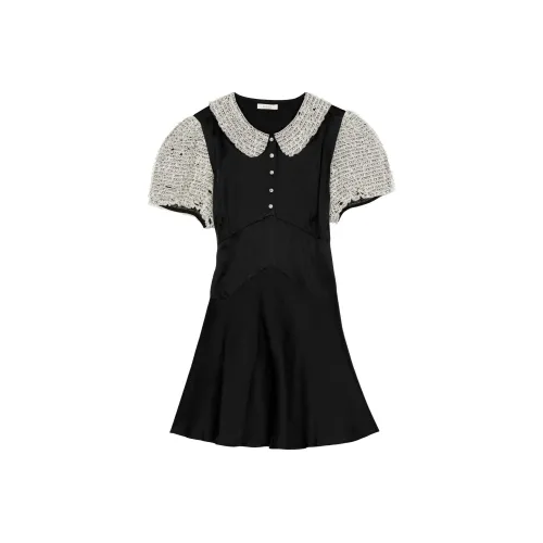 DOEN Black Женские Короткие Платья с Рукавами