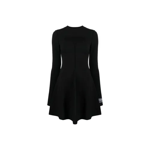 VERSACE JEANS COUTURE Черное Женское Длинное Платье с Рукавами
