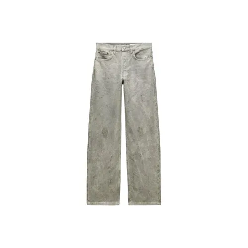ZARA Хаки Женские Джинсы