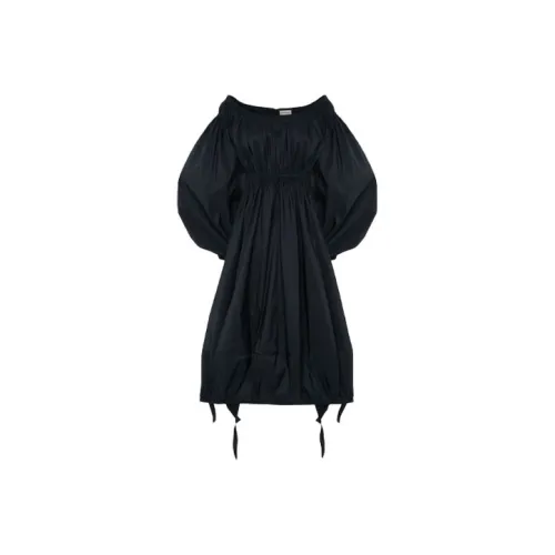 Alexander McQueen Темно-синий Женские Длинные Платья с Рукавами