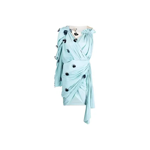 Lanvin Зеленое Женское Длинное Платье с Рукавами