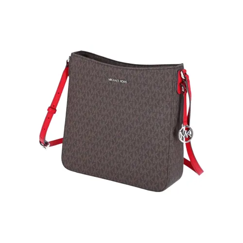 MICHAEL KORS Jet Set Travel Холст Сумка через плечо Большая Женская Ярко-красная