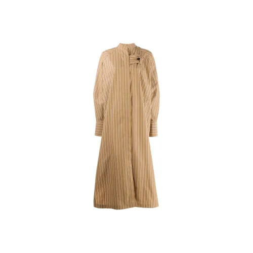 JIL SANDER Коричневый Женские Длинные Платья с Рукавами