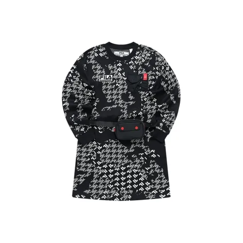 FILA FUSION X White Mountaineering FILA FUSION Hakusan l коллаборационная коллекция Длинный рукав Платье Женское