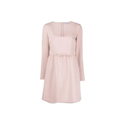 RED VALENTINO Розовые Женские Длинные Платья с Рукавами