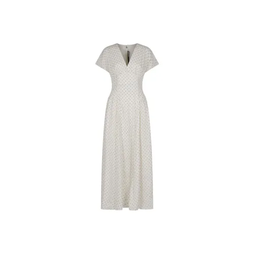 Rotate Короткий рукав Платье Женское Белое