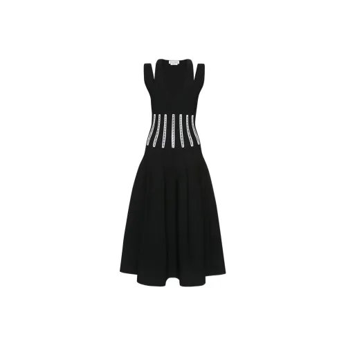 Alexander McQueen Черное Женское Платье без Рукавов