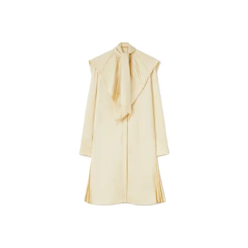 JIL SANDER Желтое Женское Длинное Платье с Рукавами