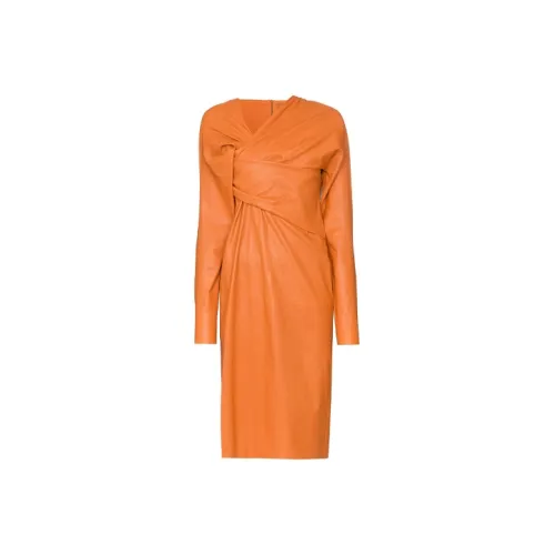 Bottega Veneta Длинное платье с длинными рукавами женское