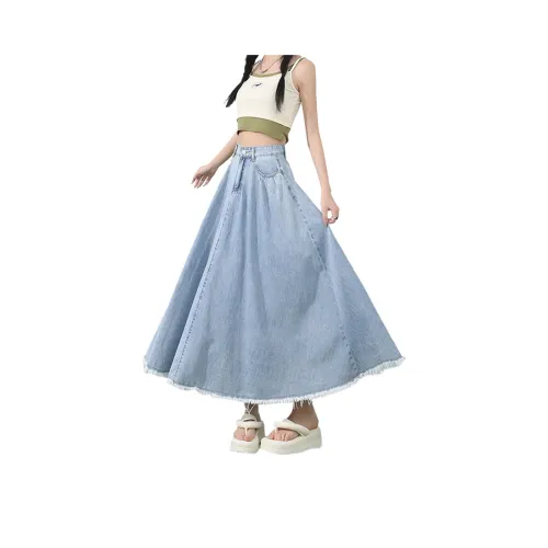 Concubine Zhu Denim Long Skirt Women's