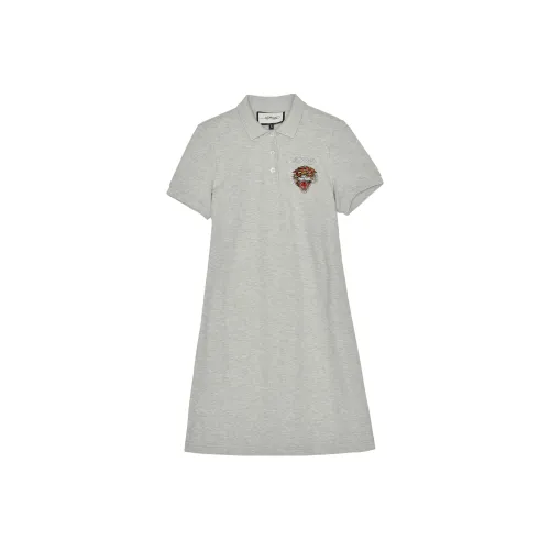 Ed Hardy Classic Series Светло-дымчатый серый Женские Короткие Платья с Рукавами