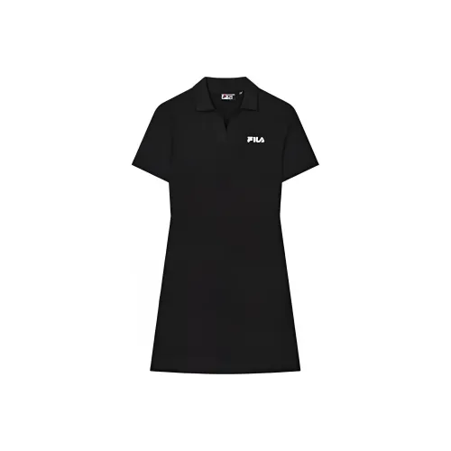 FILA Глубокий черный Женские Платья с коротким рукавом
