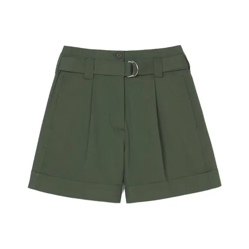 Шорты для повседневной носки сотрудничество LACOSTE женские армейский зеленый