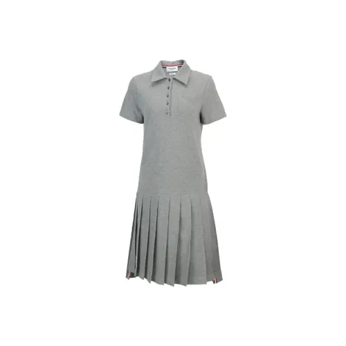 THOM BROWNE Серый Женские Короткие Платья с Рукавами