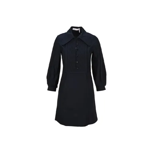 SEE BY CHLOE Blue Женские Длинные Платья с Рукавами