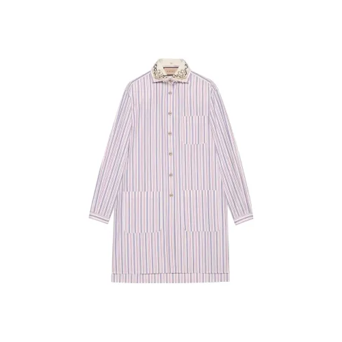 GUCCI SS23 Длинное платье с длинными рукавами женское розовое