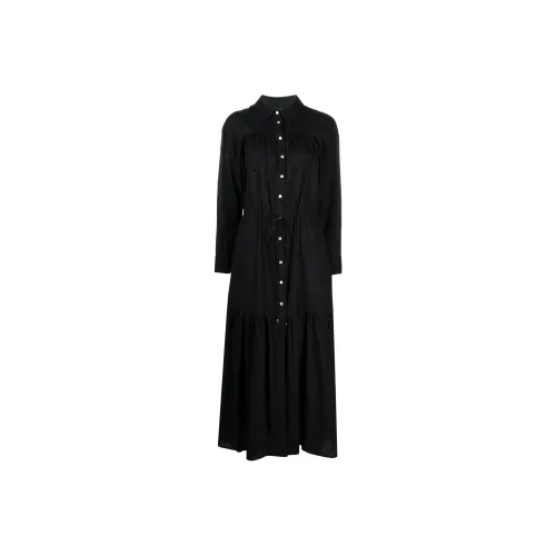 PINKO Длинное платье с длинными рукавами женское черное