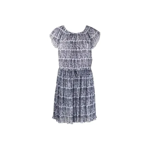 KENZO Blue Женские Короткие Платья с Рукавами