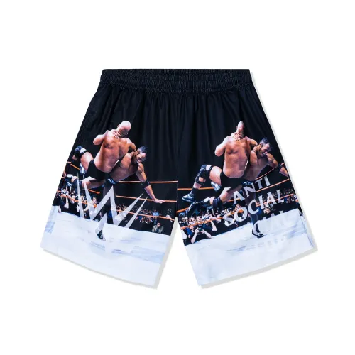 ANTI SOCIAL SOCIAL CLUB WWE Collaboration Черные Унисекс Повседневные шорты